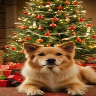 christmas wallpaper dogs