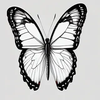 butterfly png black and white