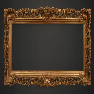 gold frame transparent