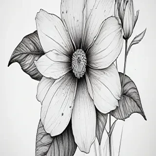 flower line work