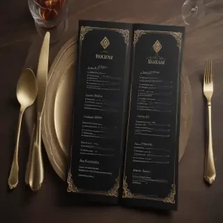 menu mock up