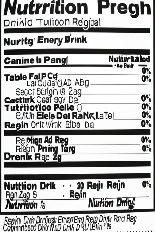 reign energy drink nutrition label