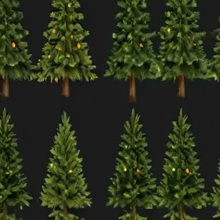 christmas trees transparent background