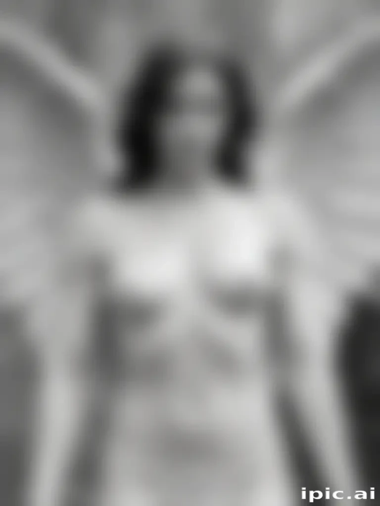 black and white angel