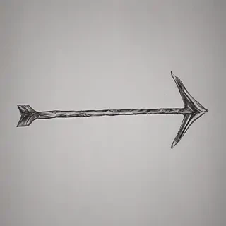 drawn arrow