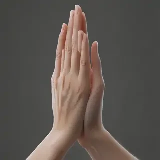 praying hands transparent