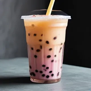 aesthetic boba tea background