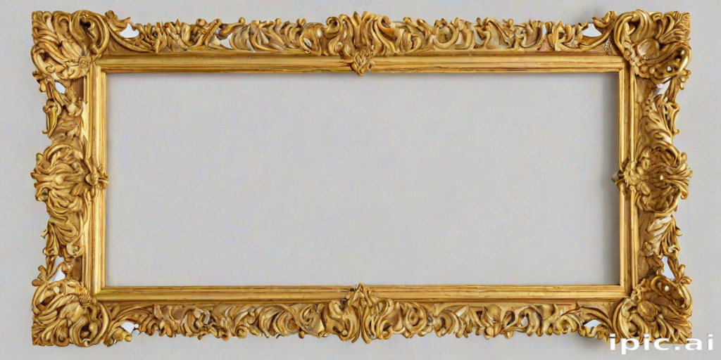 gold frame transparent