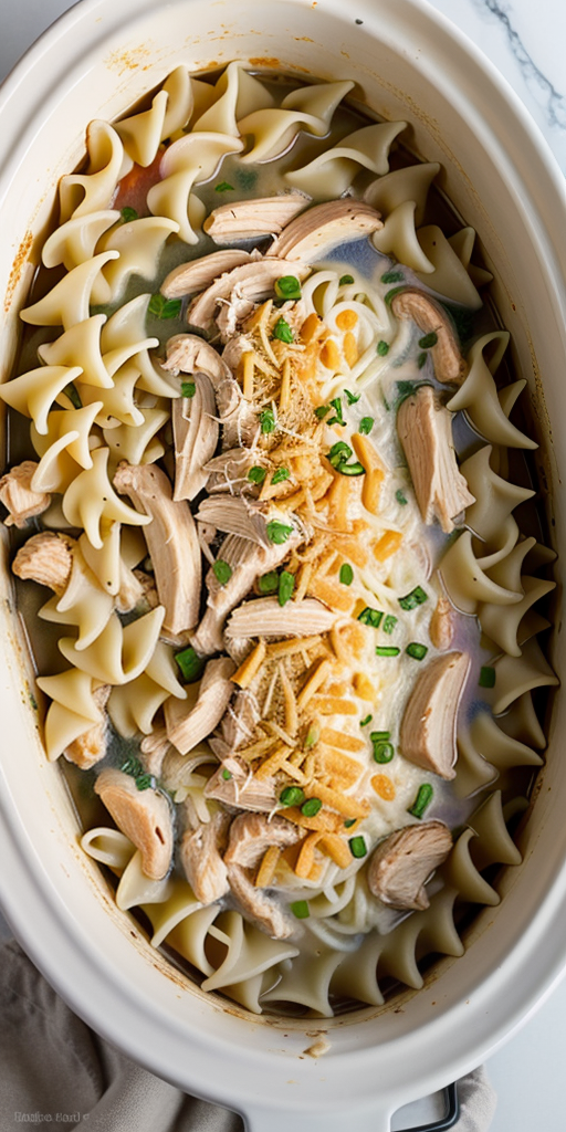 slow cooker chicken noodle casserole