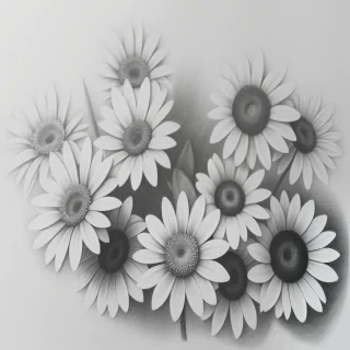 pencil drawing flowers