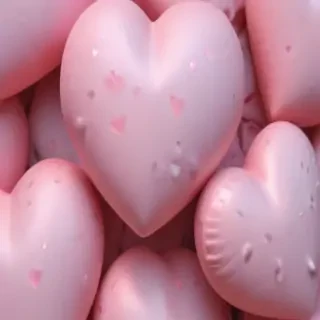 pink hearts aesthetic