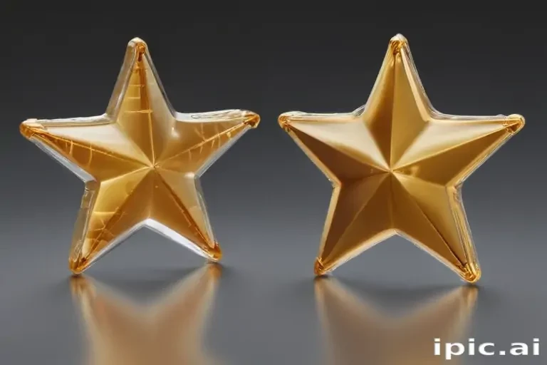 transparent gold star