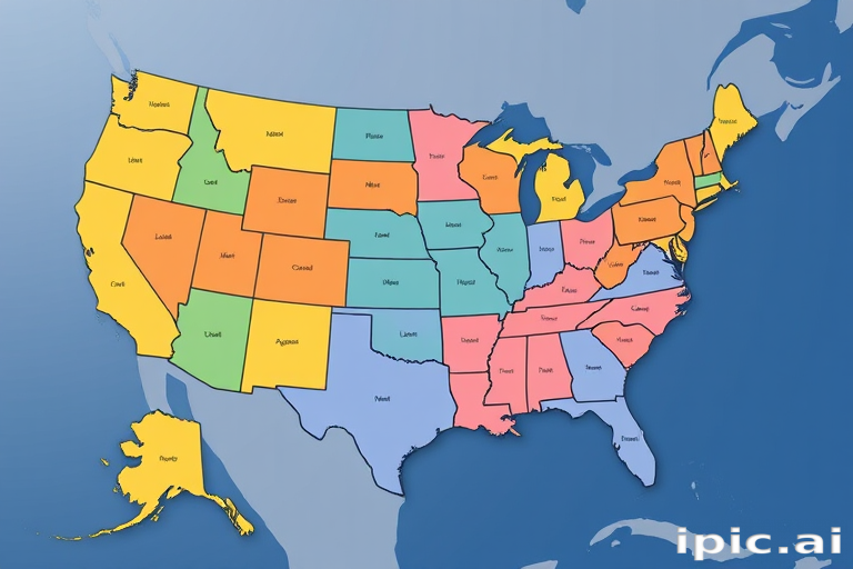 map of usa states