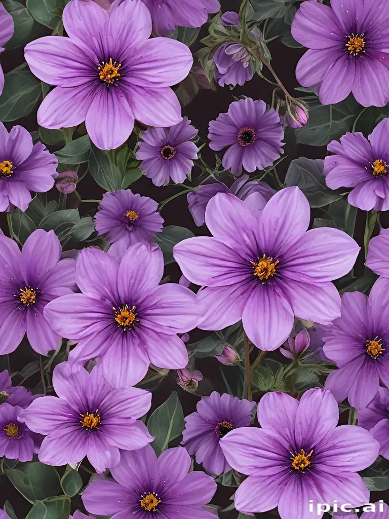 purple flowers png