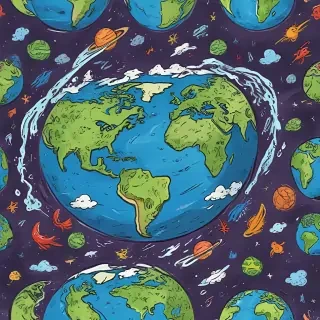 cartoon picture of planet earth