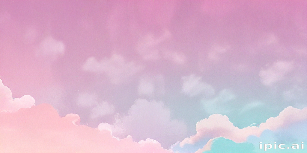 Dreamy Pastel Sky with Soft Clouds in Shades of Pink and Blue