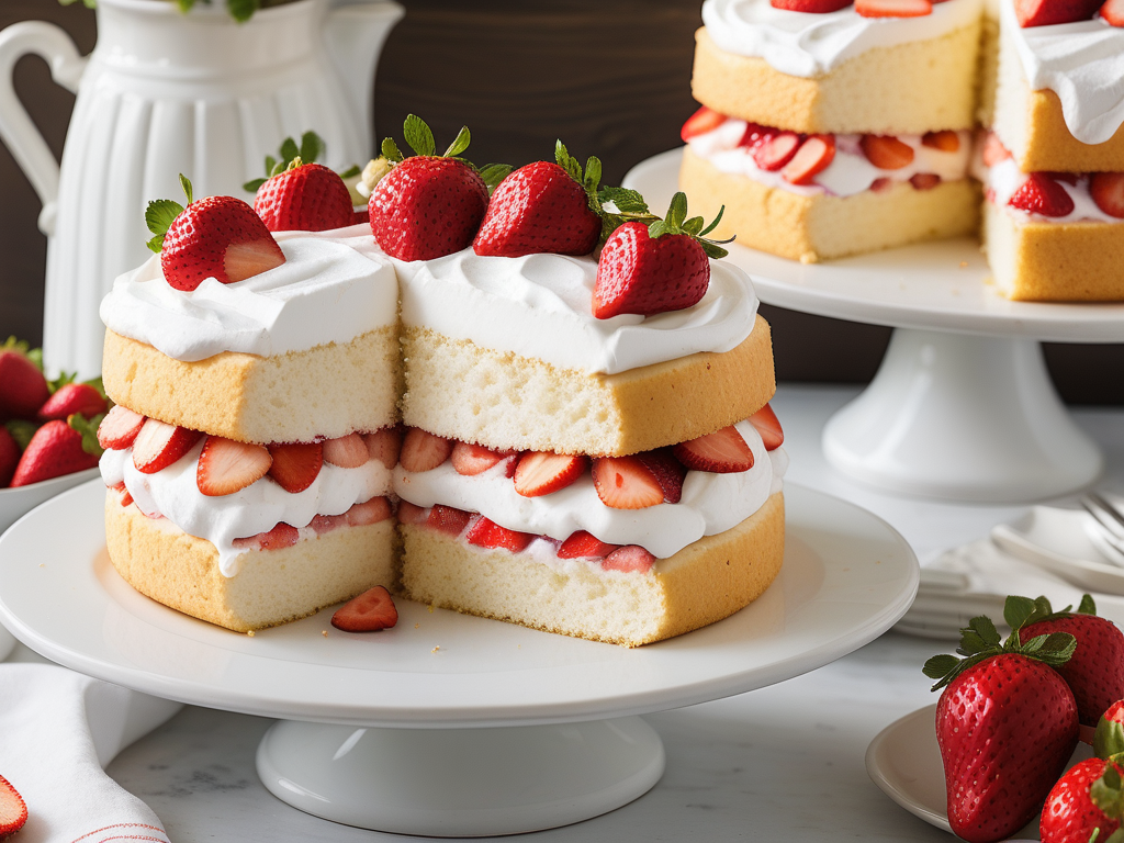 strawberry shortcake angel food cake
