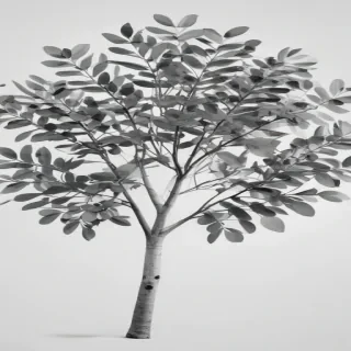 eucalyptus clipart black and white