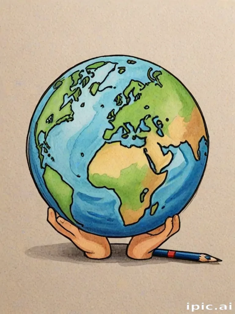 earth cartoon drawing