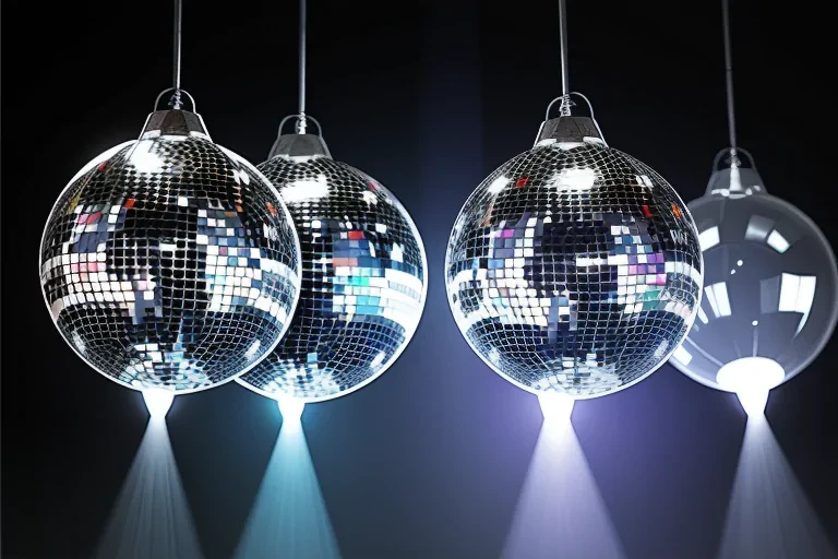 transparent disco balls