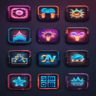 neon app icons