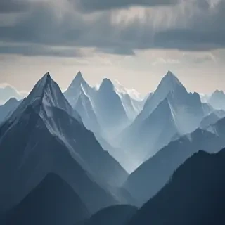 transparent mountains