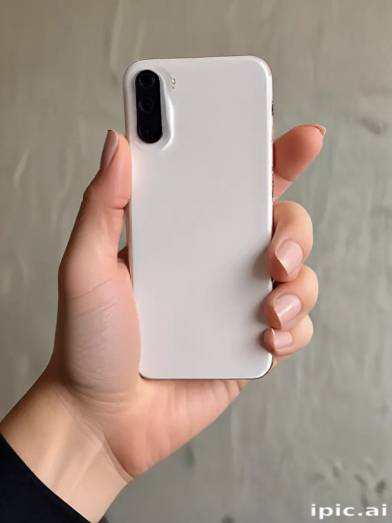 hand holding a phone