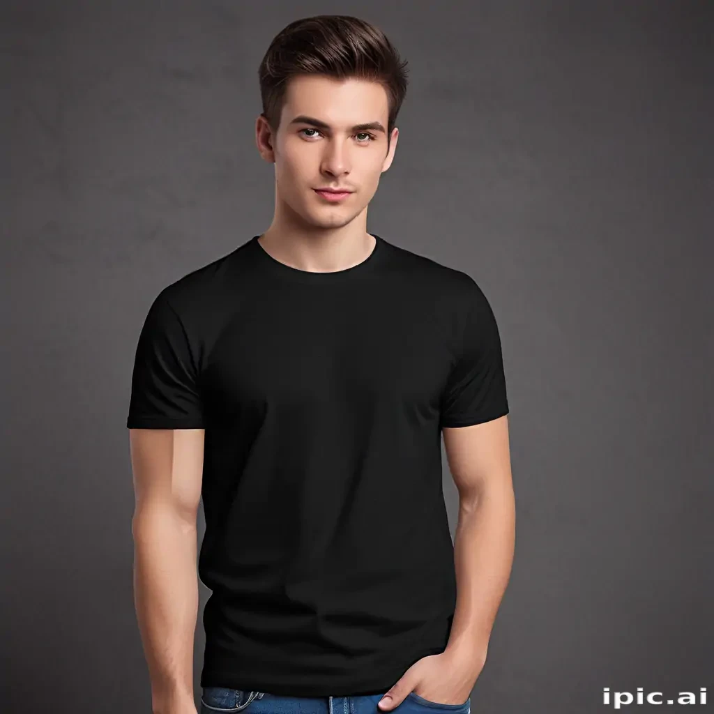 black tee shirt mockup