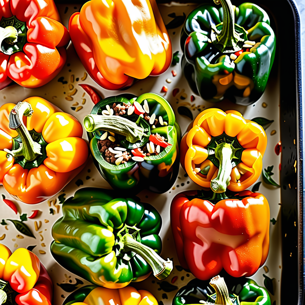 how long to bake stuffed peppers at 400