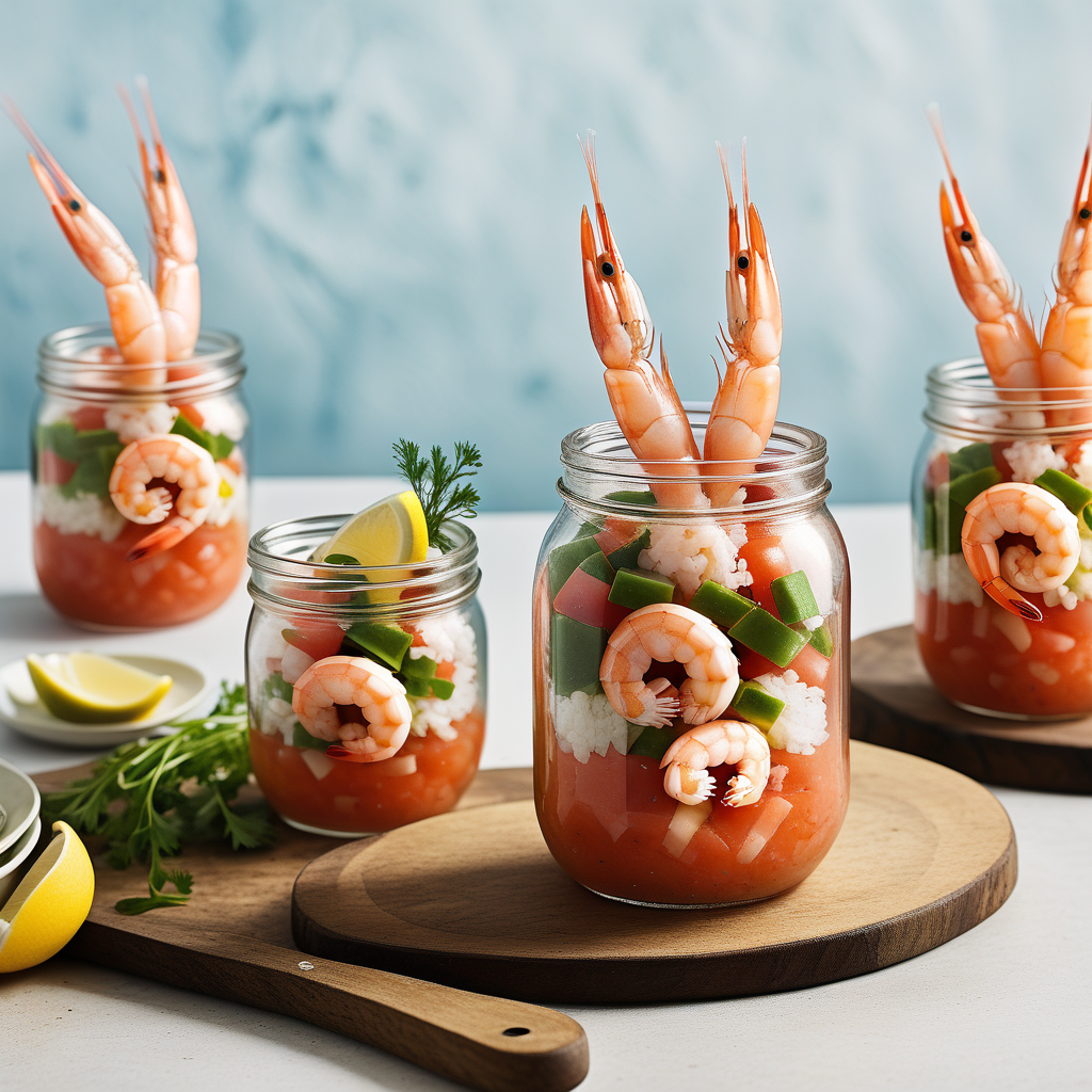 shrimp cocktail in a jar