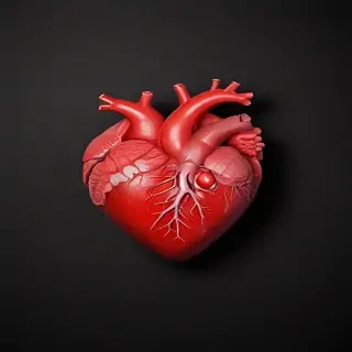 heart with black background