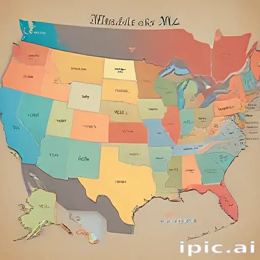 usa map with states
