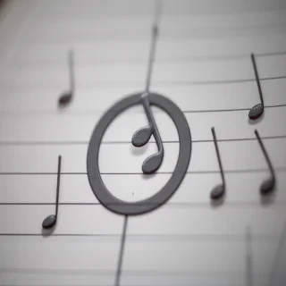 transparent music note