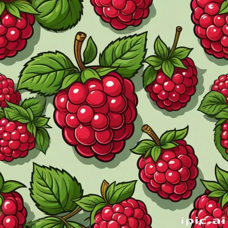 cartoon raspberry
