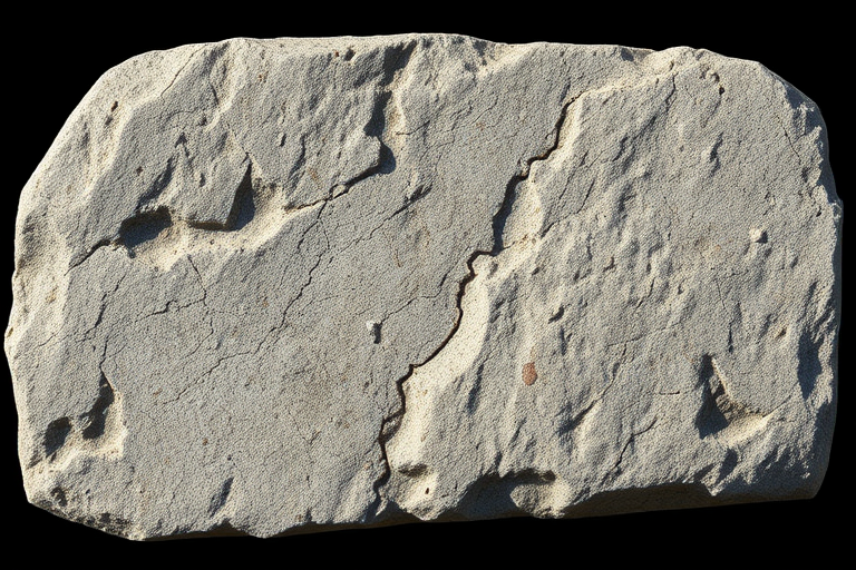 Create a high-resolution digital illustration of a stone slab with a textured surface, using a professional camera setup with a 50mm lens, aperture set to f/8, ISO 100, taken from a slightly elevated angle to enhance depth and detail.