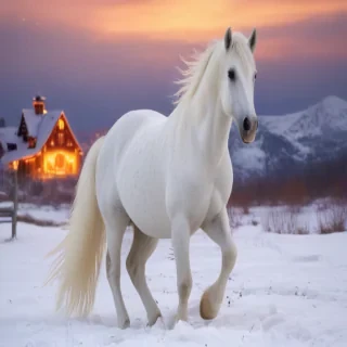 pictures of christmas horses