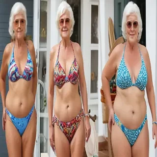 fat granny bikini