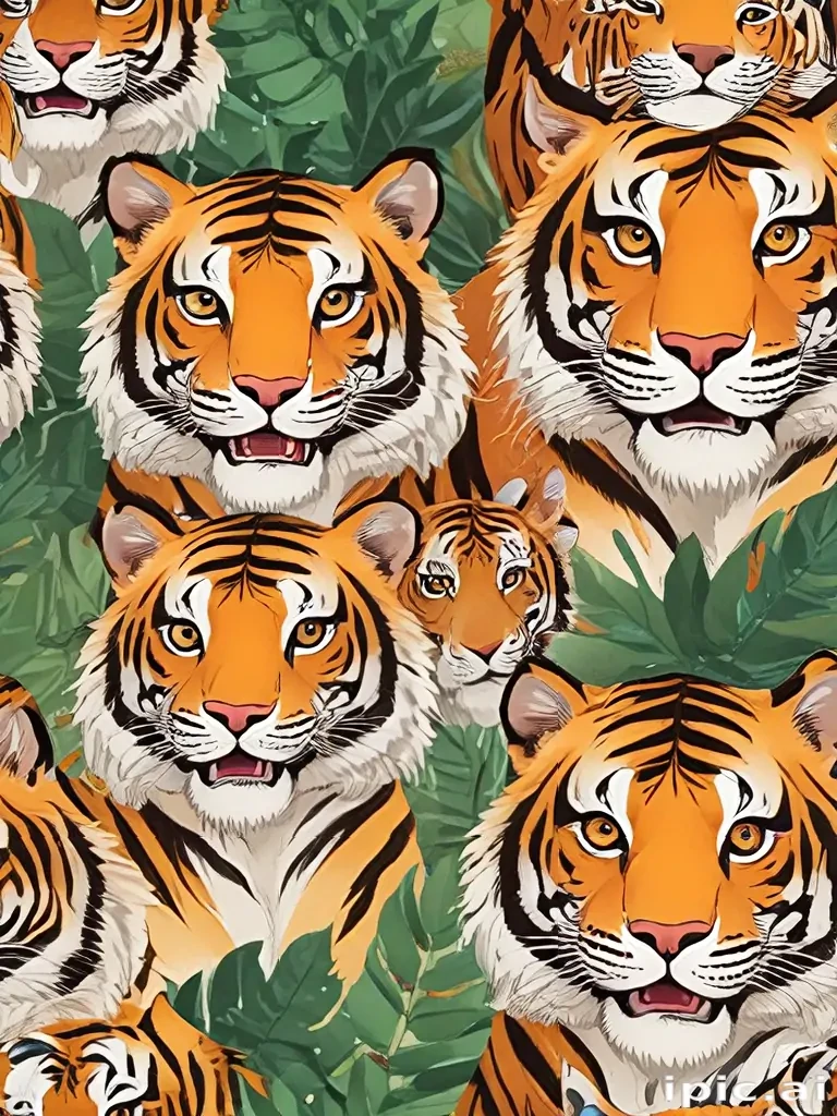 cartoon tigers