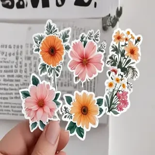 aesthetic flower stickers