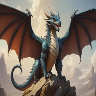 cartoon drawing of a dragon