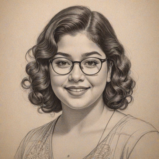 Enchanting Raini Rodriguez, pencil sketch, portrait of Stunning woman 1947s in glasses, hair style beatnik, outline, clear lines, fine lines, 8k