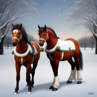 merry christmas horse images