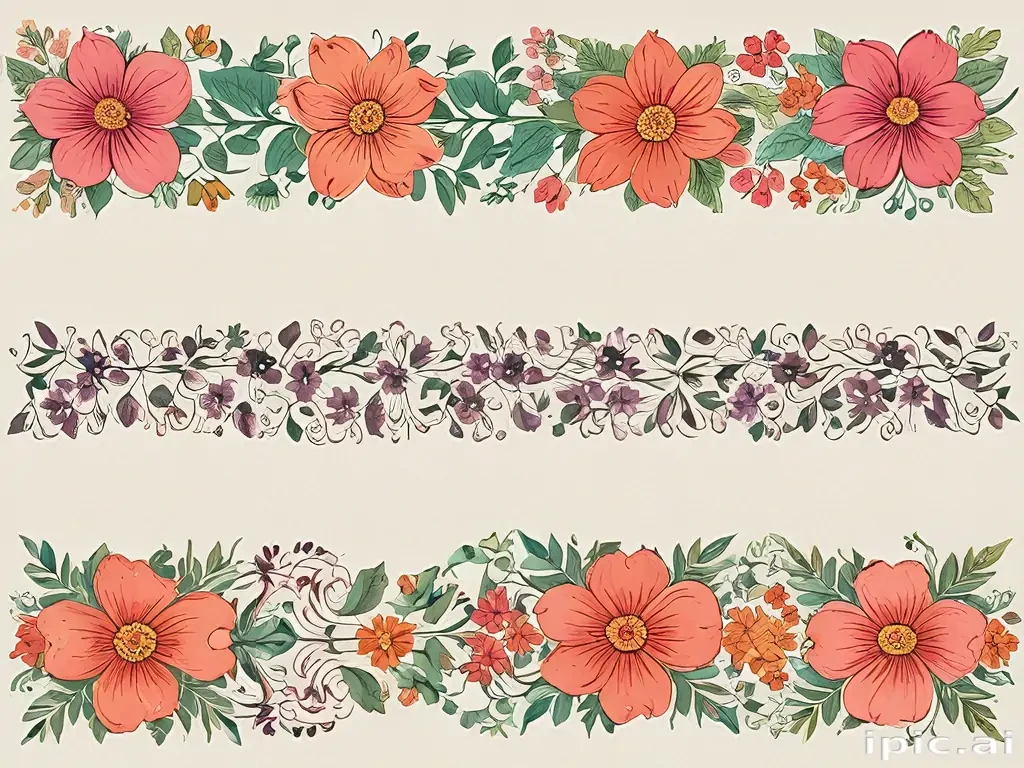 floral borders clipart