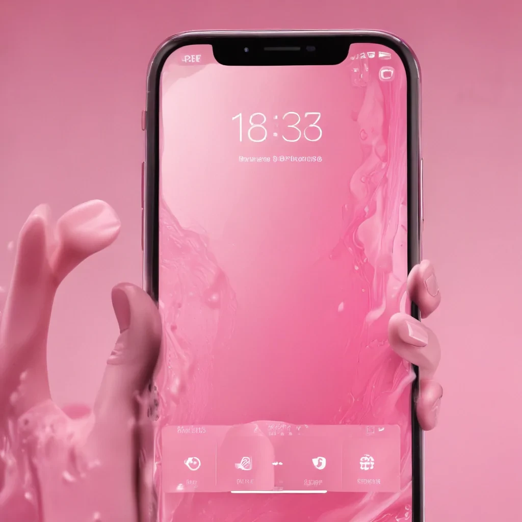 pink home screen
