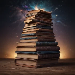 book stack png