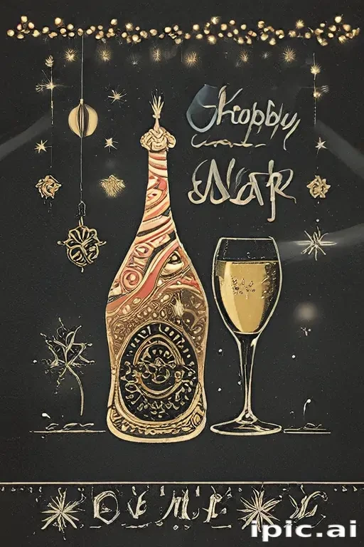 happy new year vintage