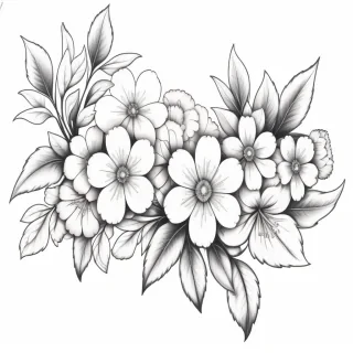 flower line art png