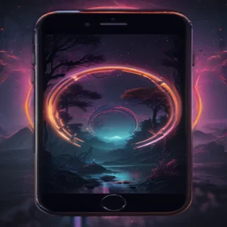lock screen neon wallpaper iphone