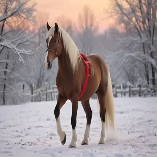 pictures of christmas horses