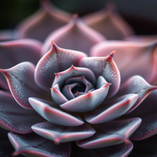 close-up of succulent leaves with intricate textures and patterns, soft natural lighting, shallow depth of field, ISO 100, f/4, 50mm lens, macro photography, DSLR camera